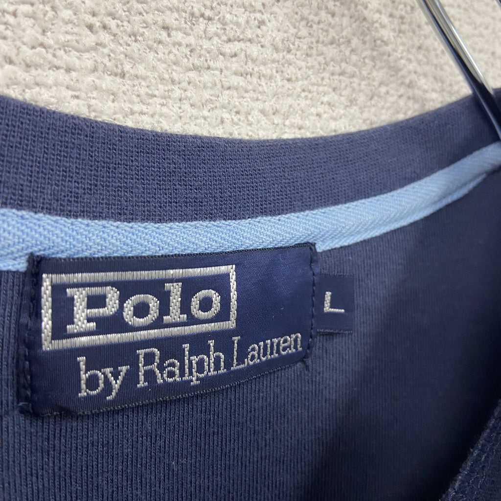Polo By Ralph Lauren　ポロバイラルフローレン　半袖Tシャツ　ヘンリーネック　紺　ネイビー　Lサイズ