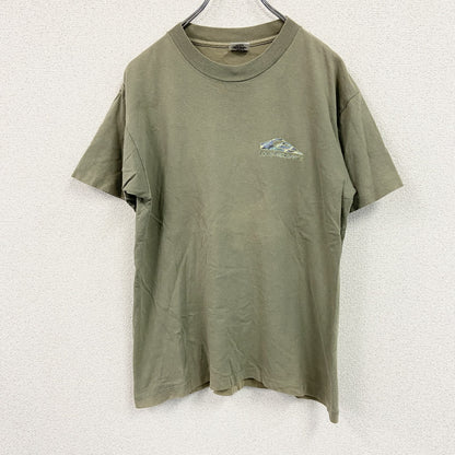 QUICKSILVER　クイックシルバー　半袖プリントTシャツ　カーキ　Sサイズ