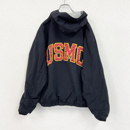 GEAR FOR SPORTS　USMC　フルジップナイロンジャケット　ミリタリー　黒　ブラック　XLサイズ
