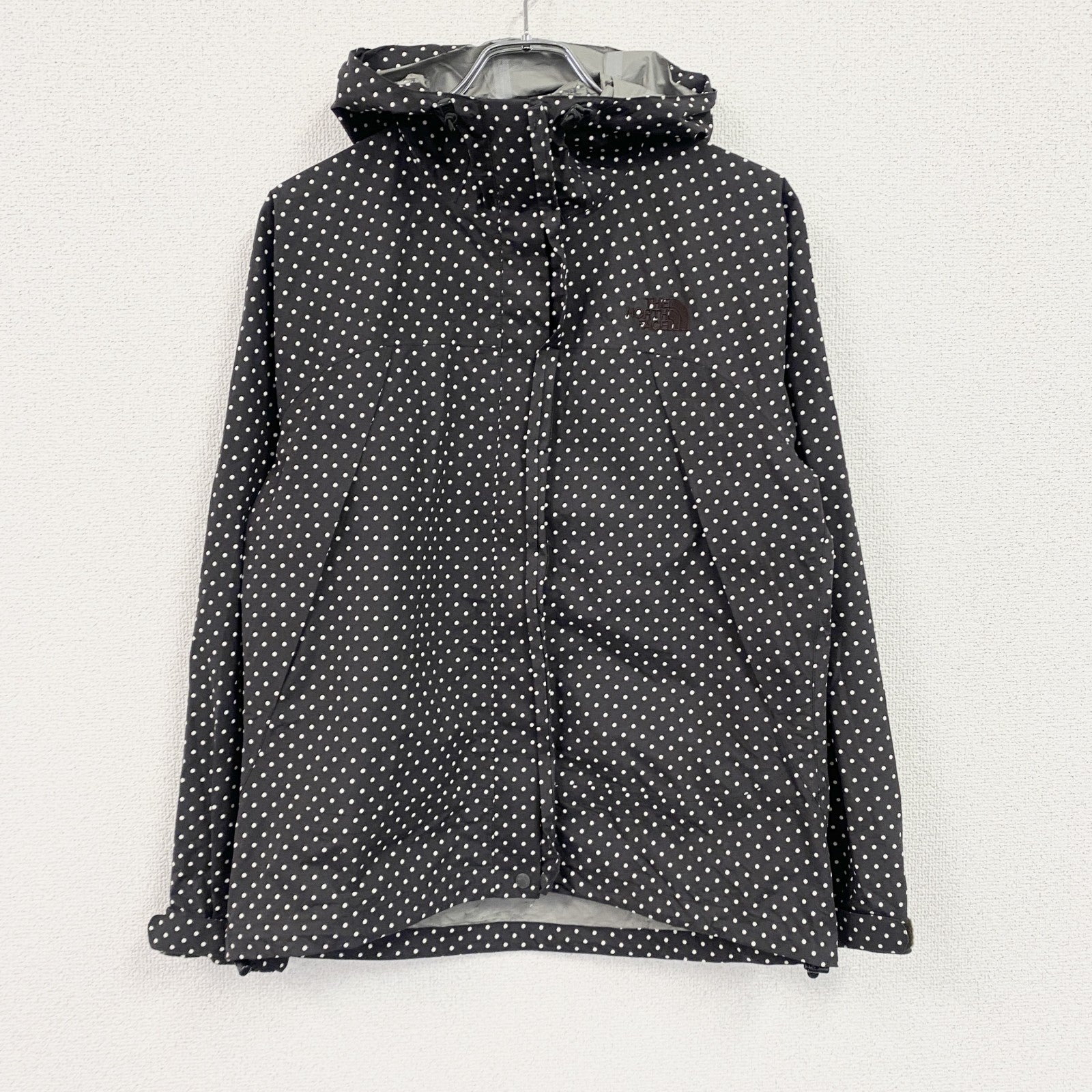 THE NORTH FACE　ザ・ノースフェイス　ドットショットジャケット　ドット柄　刺繍ロゴ　茶色　ブラウン　Lサイズ