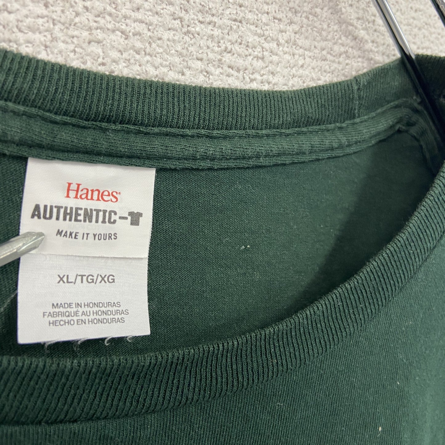 Hanes　ヘインズ　半袖カレッジプリントTシャツ　緑　グリーン　XLサイズ