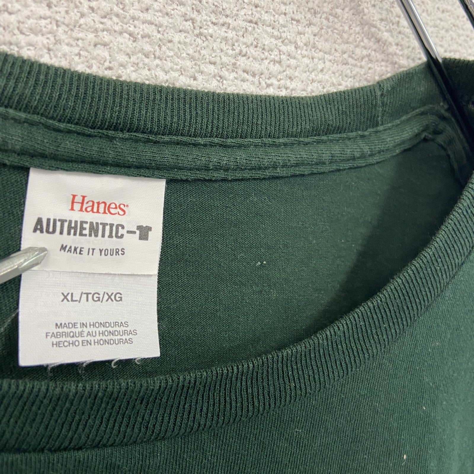 Hanes　ヘインズ　半袖カレッジプリントTシャツ　緑　グリーン　XLサイズ