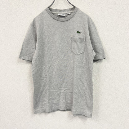 LACOSTE　ラコステ　半袖Tシャツ　ワンポイントロゴ　ワッフル生地　灰色　グレー　Mサイズ
