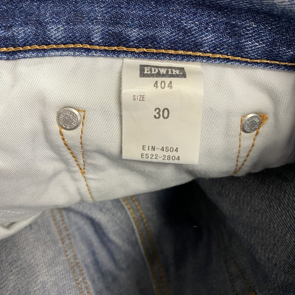 EDWIN　エドウィン　404　デニムパンツ/ジーンズ　縦落ち　ジップフライ　インディゴ　W30サイズ　