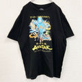 古着 used　アバター 伝説の少年アン　AVATAR　半袖アニメプリントTシャツ　レトロ　クルーネック　黒　ブラック　Mサイズ