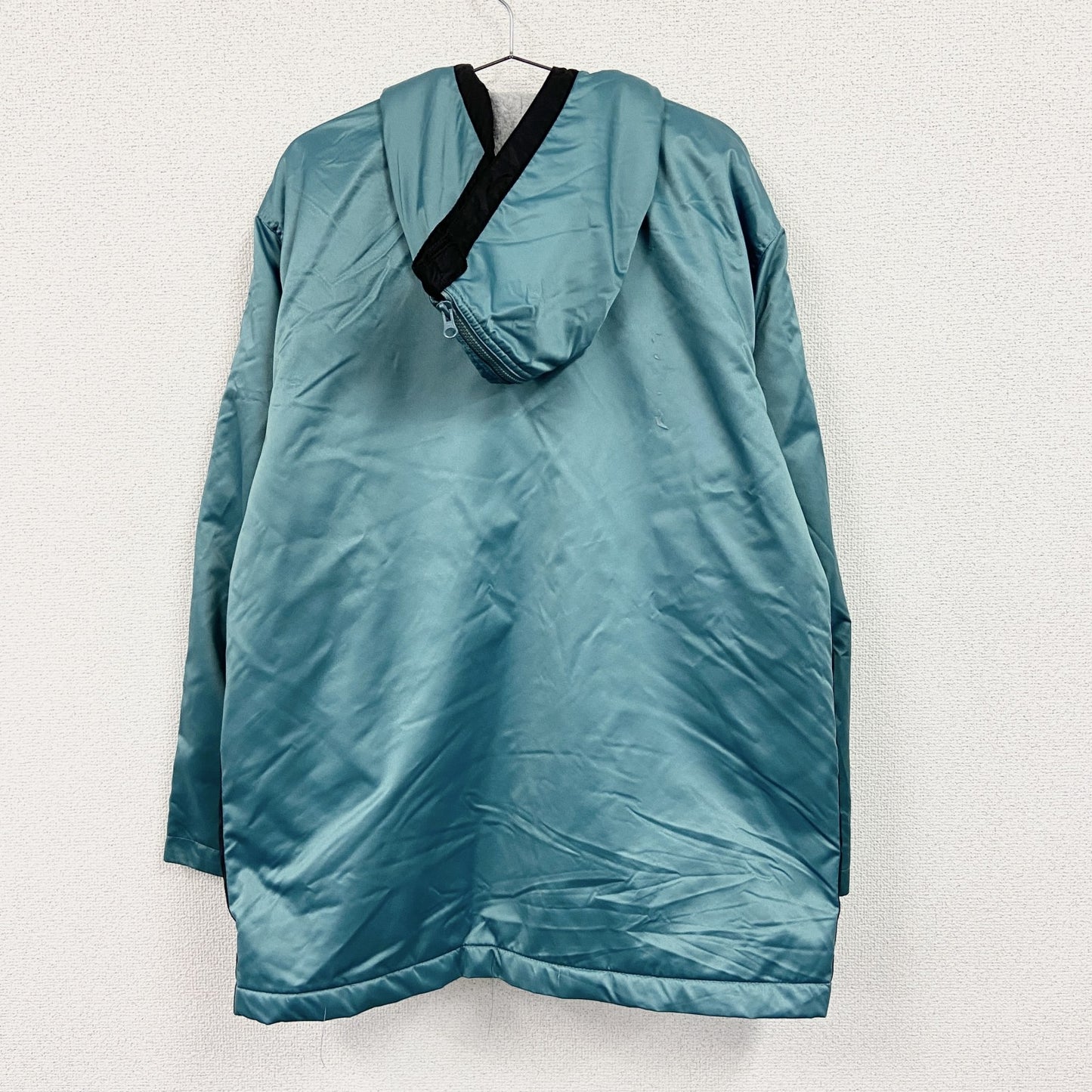 90s　NIKE　ナイキ　フルジップナイロンパーカー　ヴィンテージ　フリースライナー　水色　ライトブルー　Lサイズ