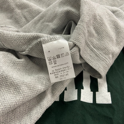 LACOSTE　ラコステ　半袖Tシャツ　ワンポイントロゴ　ワッフル生地　灰色　グレー　Mサイズ