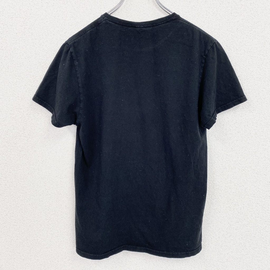 古着 used　半袖アニメプリントTシャツ　ナルト　はたけカカシ　黒　ブラック　クルーネック　レトロデザイン　Sサイズ