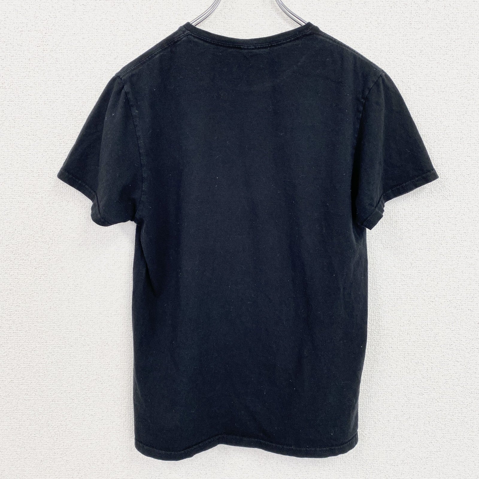 古着 used　半袖アニメプリントTシャツ　ナルト　はたけカカシ　黒　ブラック　クルーネック　レトロデザイン　Sサイズ