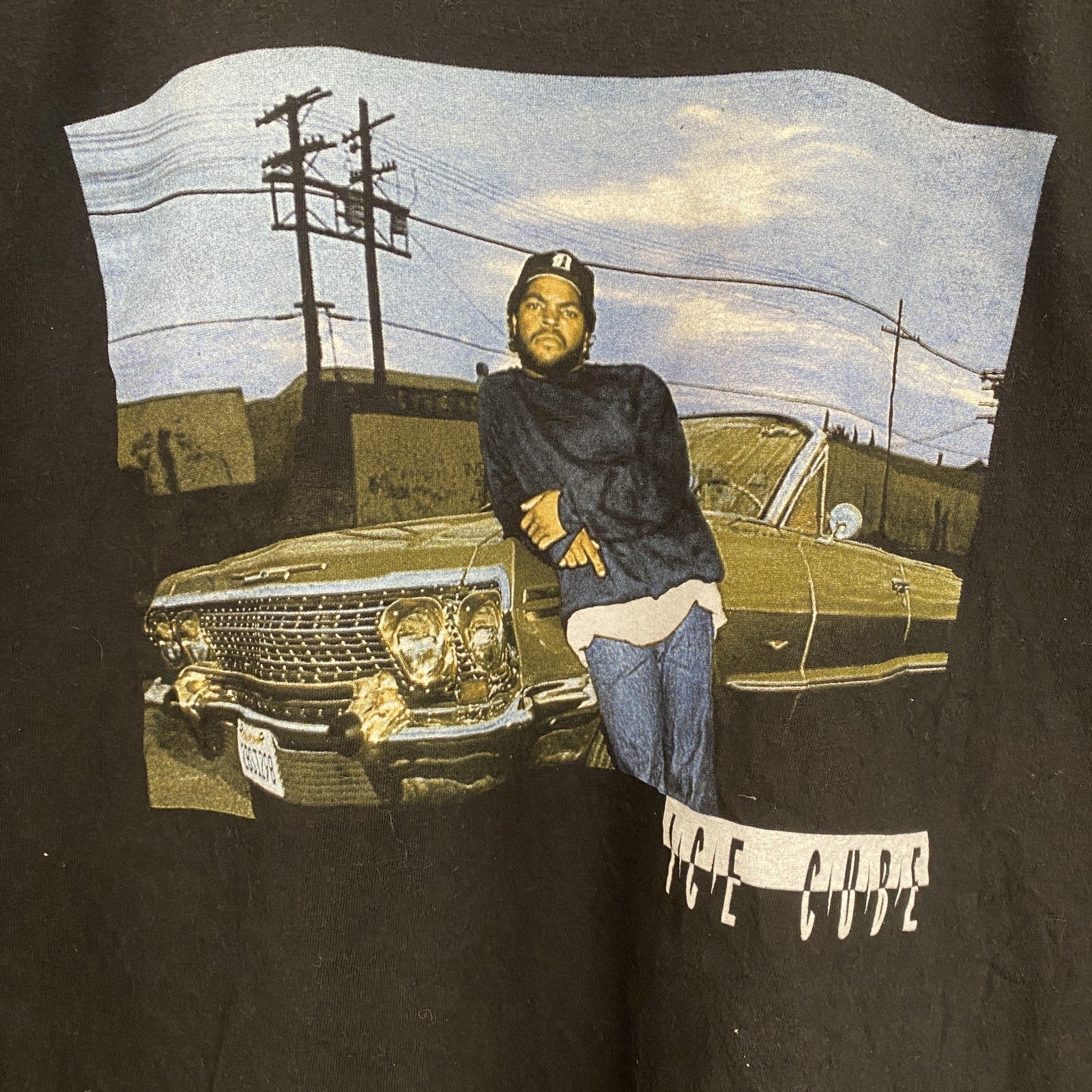 ICE CUBE　アイスキューブ　半袖プリントTシャツ　ラップT　黒　ブラック　XLサイズ