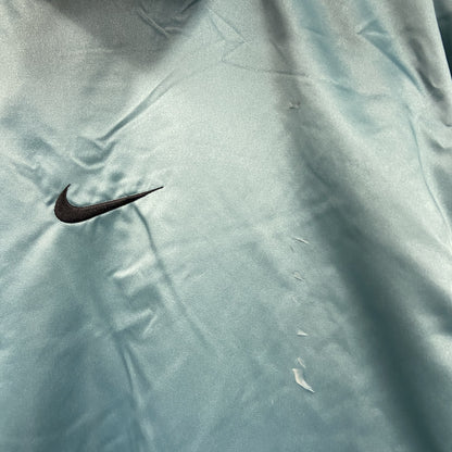 90s　NIKE　ナイキ　フルジップナイロンパーカー　ヴィンテージ　フリースライナー　水色　ライトブルー　Lサイズ