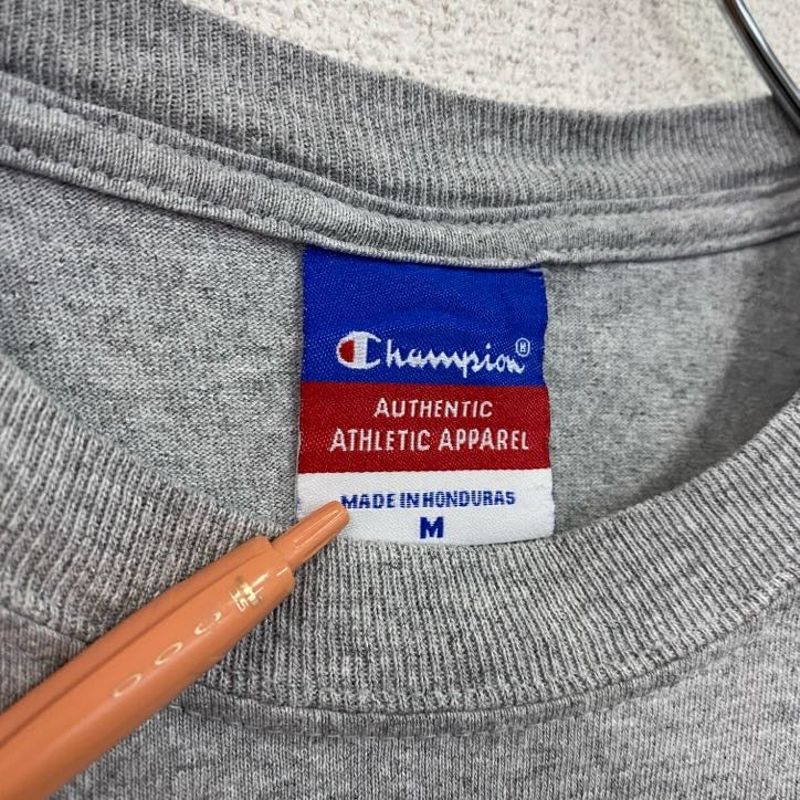 古着 used　90s　00s　Champion　半袖プリントTシャツ　サッカー　カレッジカップ　グレー　ヴィンテージ　Mサイズ