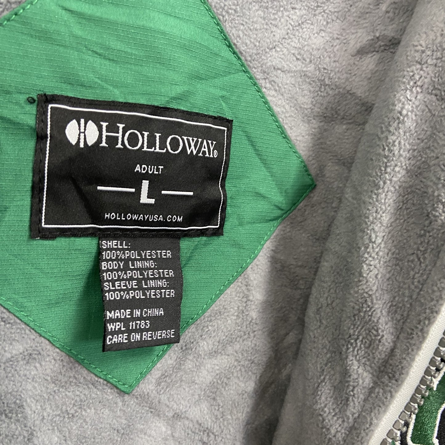 ～00s　Holloway　ホロウェイ　フリース付きフルジップジャケット　ヴィンテージ　緑　グリーン　Lサイズ