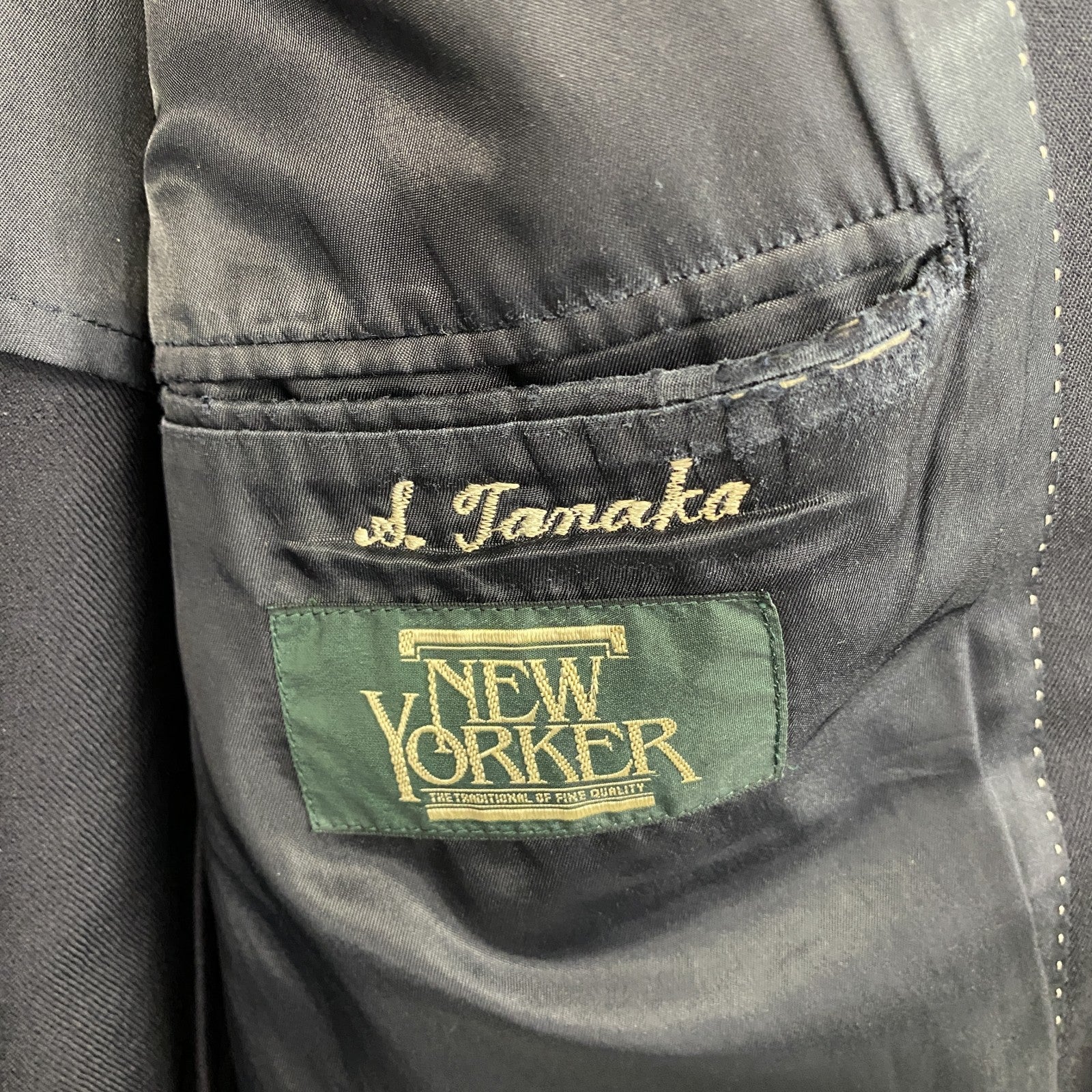 NEW YORKER　ニューヨーカー　テーラードジャケット　ブレザー　紺　ネイビー　