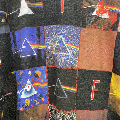 古着 used　PINK FLOYD　ピンクフロイド　半袖総柄Tシャツ　派手柄　ブロック柄　クルーネック　Mサイズ