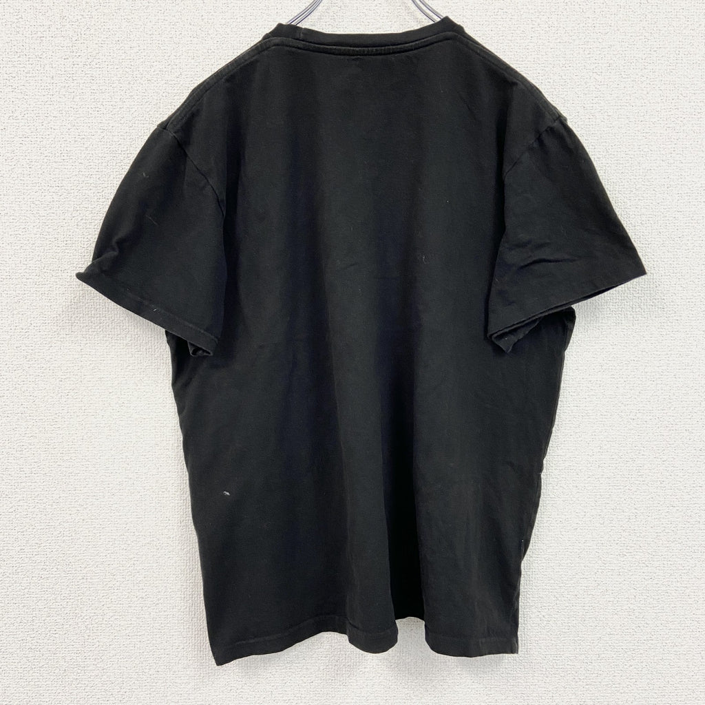 古着 used　ウラジーミル・プーチン　半袖人物プリントTシャツ　ロシア　レトロデザイン　クルーネック　黒　ブラック　XLサイズ