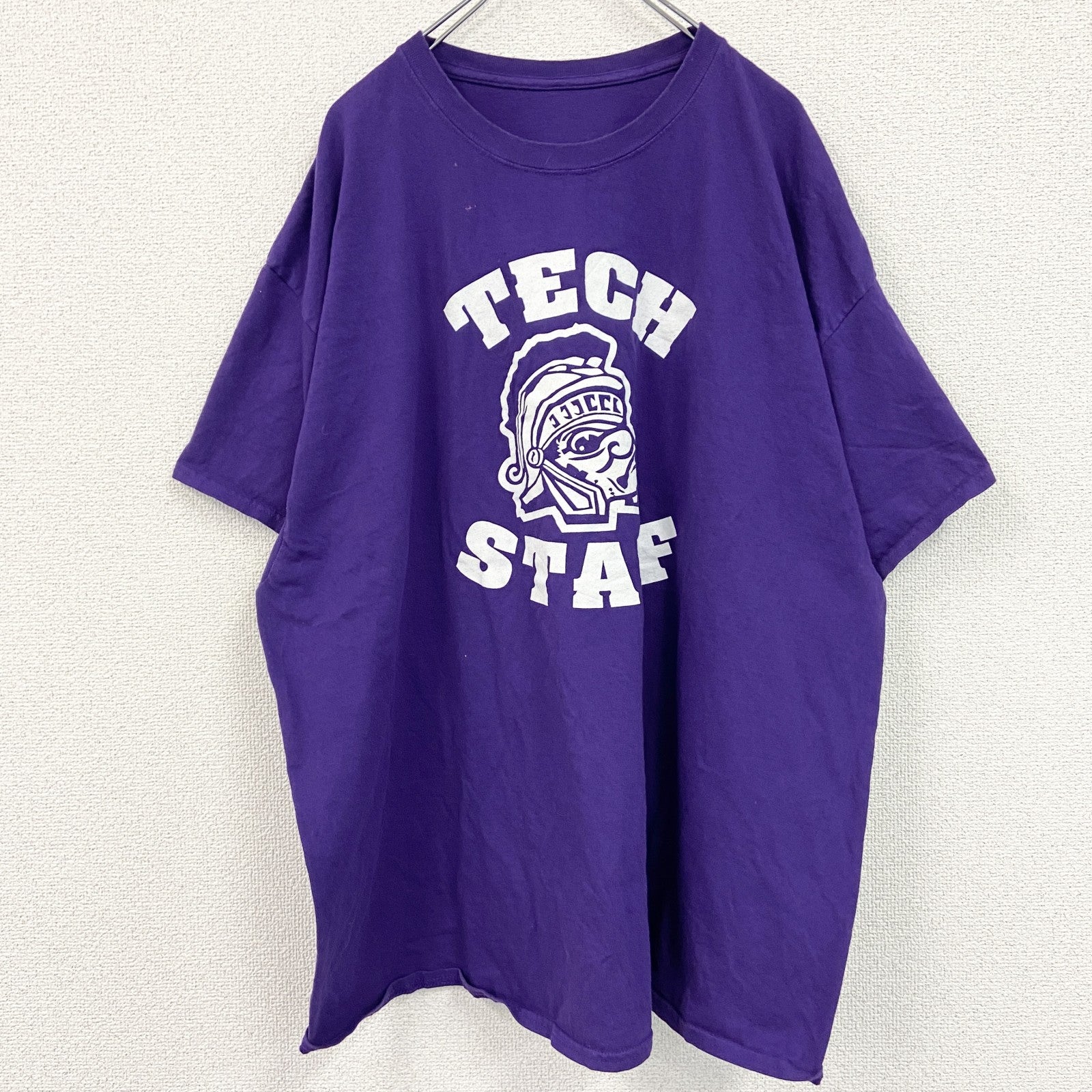 半袖ビッグプリントTシャツ　アーチプリント　両面プリント　WEBLEEDPURPLE　3連プリント　紫　パープル