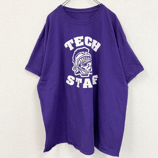 半袖ビッグプリントTシャツ　アーチプリント　両面プリント　WEBLEEDPURPLE　3連プリント　紫　パープル