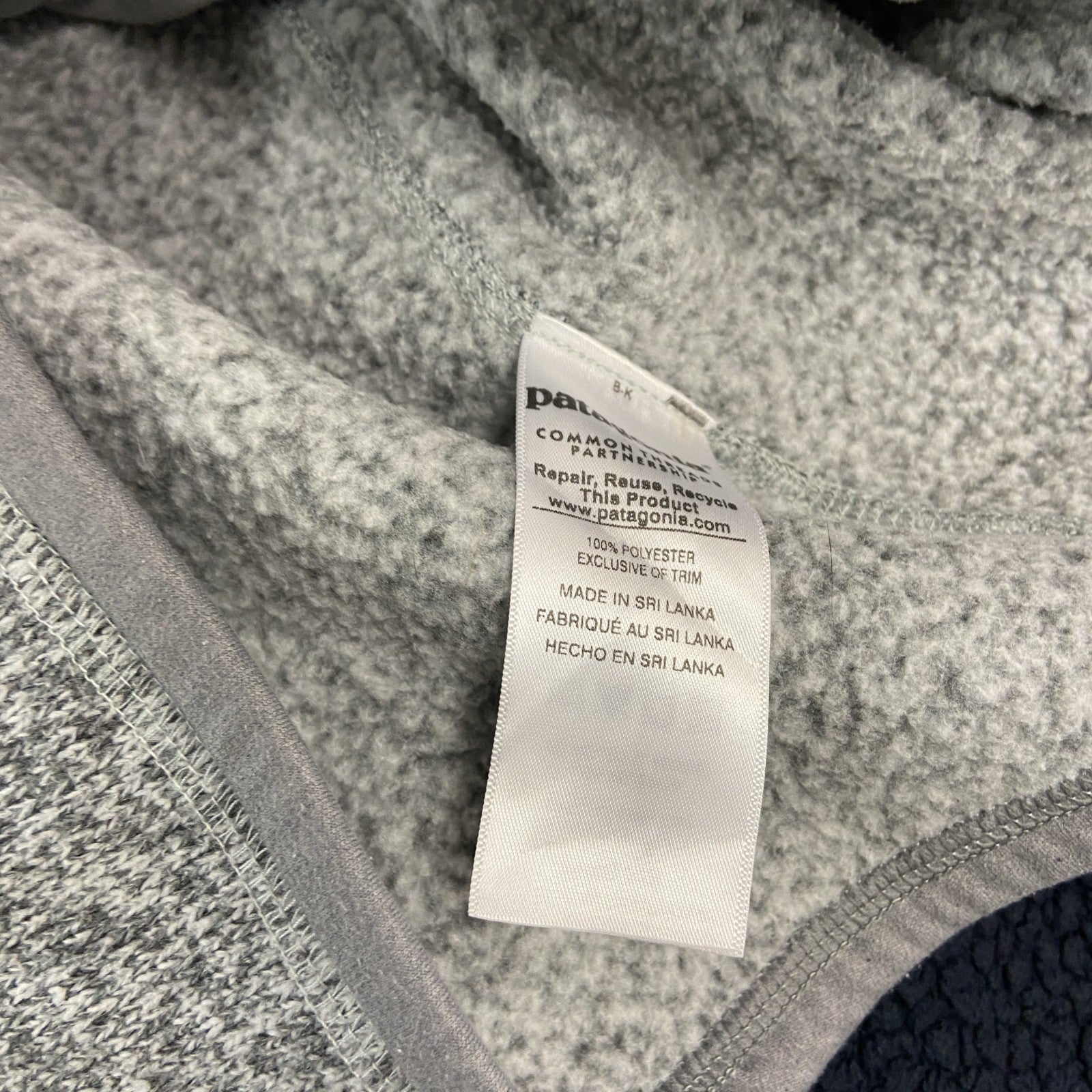 patagonia　パタゴニア　ベターセーターベスト　フリースベスト　灰色　グレー　Sサイズ