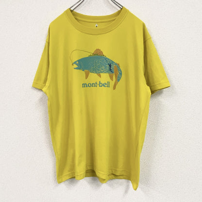 mont-bell　モンベル　半袖プリントTシャツ　黄色　イエロー　Lサイズ