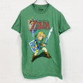 古着 used　ゼルダの伝説　半袖ゲームプリントTシャツ　オフィシャル　クルーネック　レトロ　緑　Sサイズ