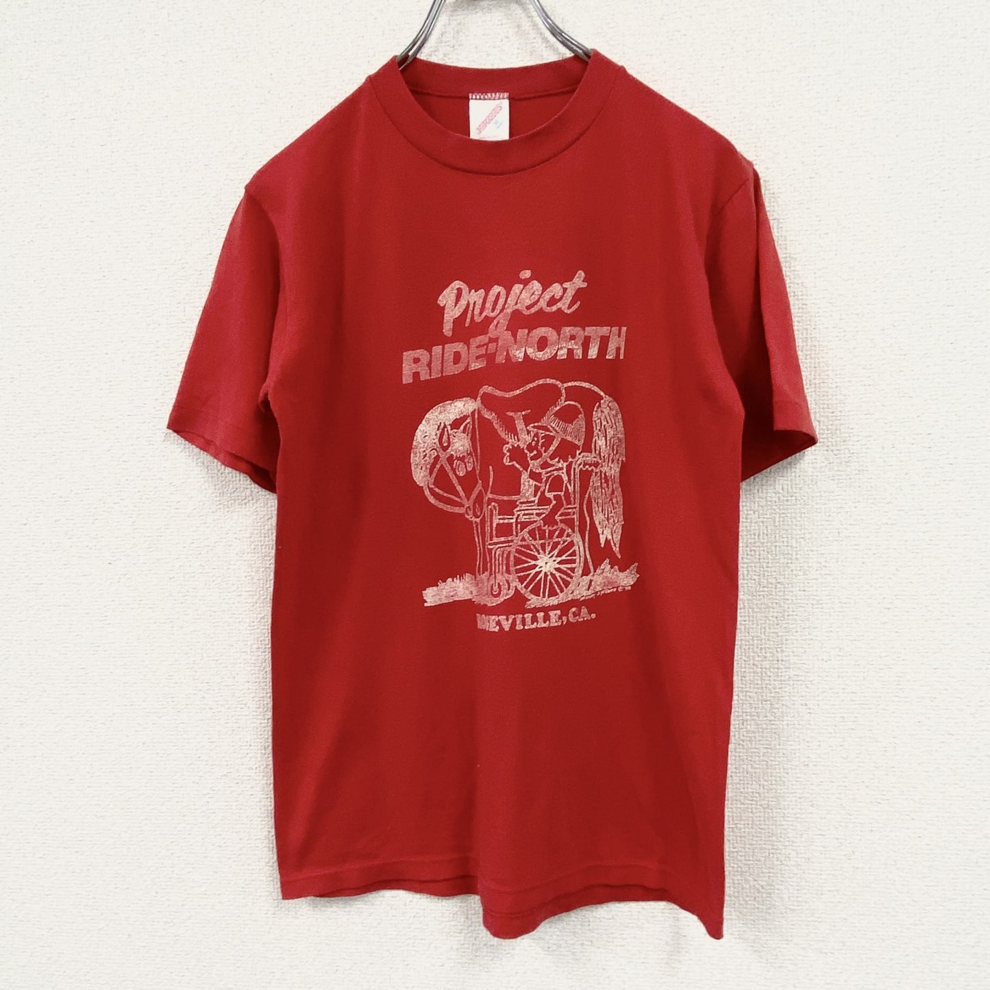 JERZEES　ジャージーズ　半袖プリントTシャツ　シングルステッチ　赤　レッド　Mサイズ