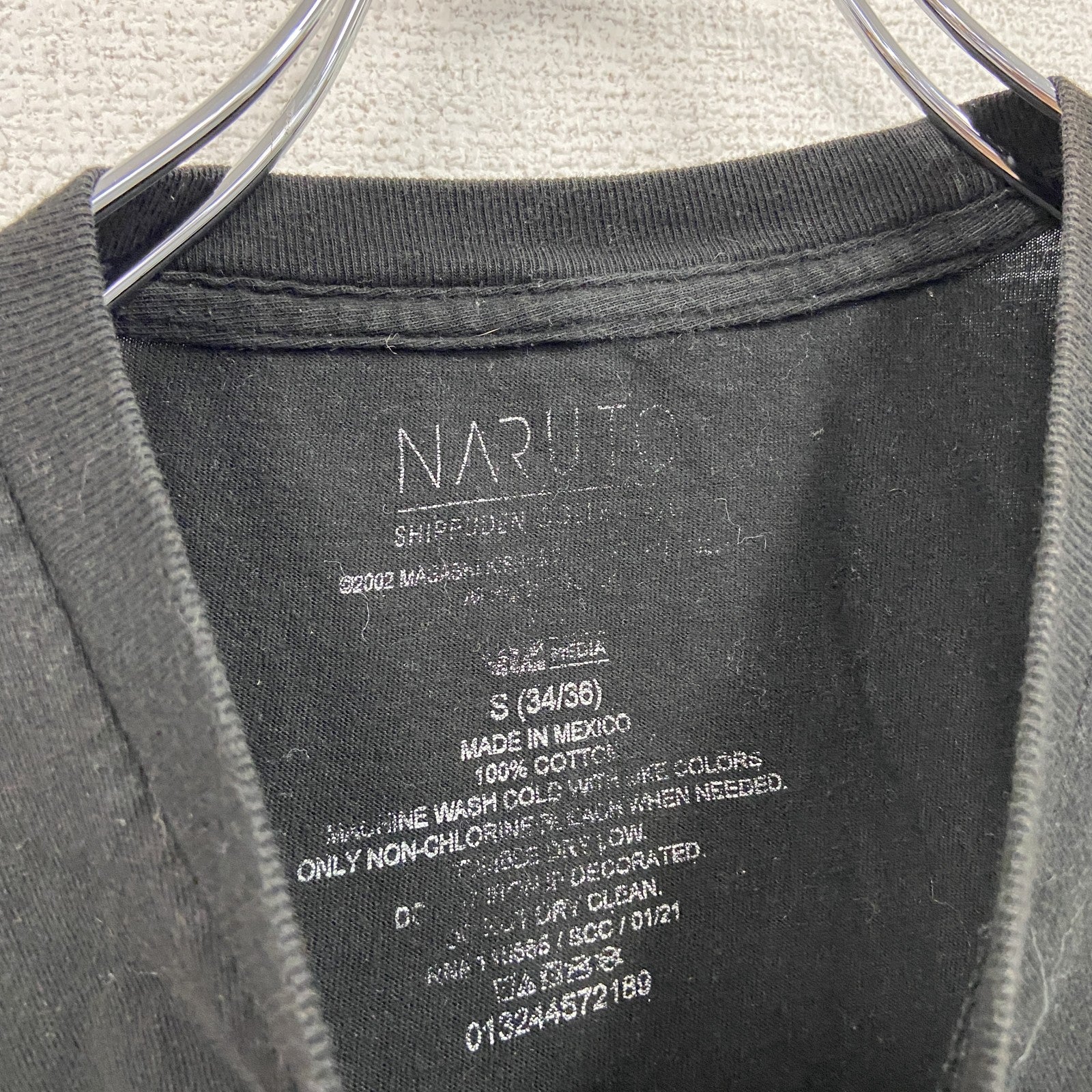 古着 used　NARUTO　半袖アニメプリントTシャツ　うずまきナルト　少年ジャンプ　クルーネック　黒　ブラック　Sサイズ