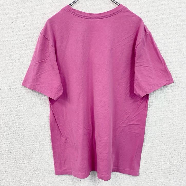 古着 used　NIKE　ナイキ　メキシコ製　半袖ロゴプリントTシャツ　SWOOSH　クルーネック　ピンク　Mサイズ