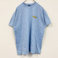 古着 used　SOL’S　半袖プリントTシャツ　NAPO　クルーネック　レトロデザイン　水色　ライトブルー　Lサイズ