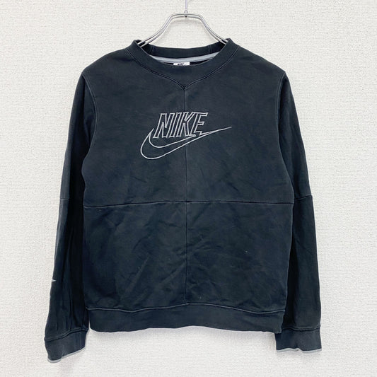 NIKE　ナイキ　スウェット/トレーナースウッシュ　デカロゴ　黒　ブラック　Lサイズ