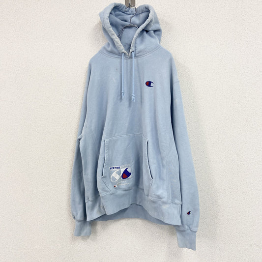 Champion　チャンピオン　リバースウィーブ　スウェットパーカー/フーディー　水色　ブルー　Lサイズ
