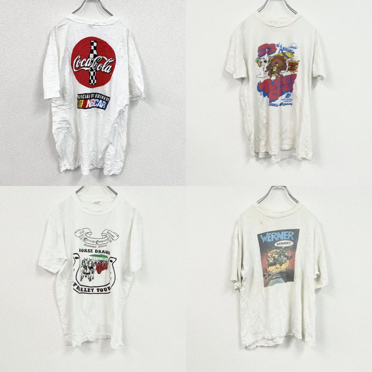 古着 used　【訳あり】　10点まとめ売り/1着598円　半袖Tシャツ　ホワイトボディ　シングルステッチ　アニメ　フリーサイズ