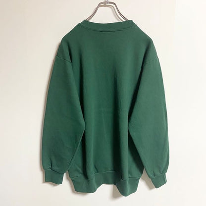 古着 used　KELLY’S KIDS　USA製　長袖クルーネックスウェット　トレーナー　ワンポイント刺繍　グリーン　Mサイズ