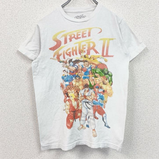 古着 used　STREET FIGHTER Ⅱ　ストリートファイター　半袖プリントTシャツ　キャラクターデザイン　白　Sサイズ