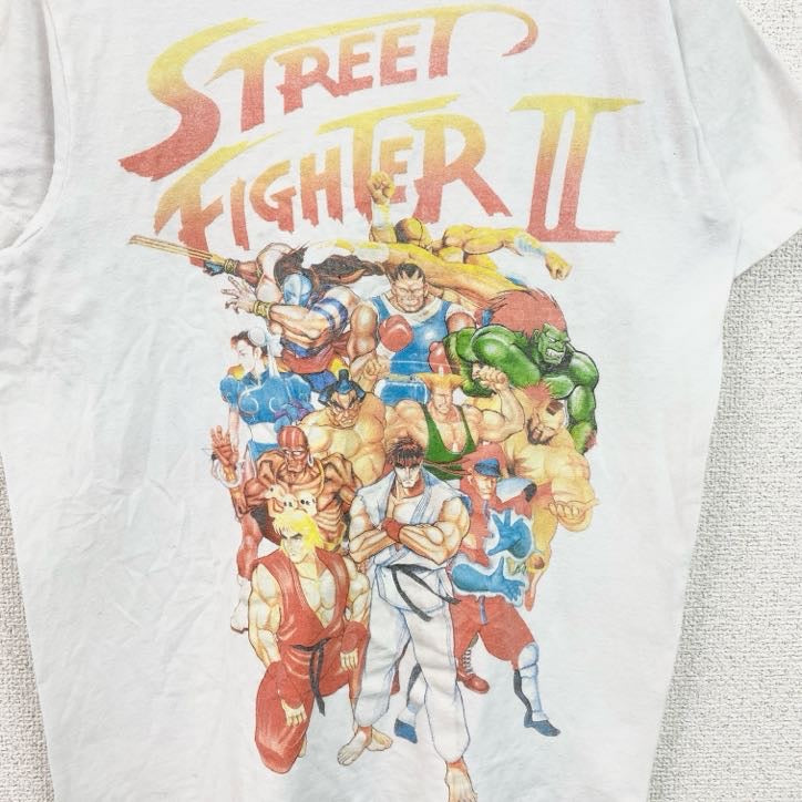 古着 used　STREET FIGHTER Ⅱ　ストリートファイター　半袖プリントTシャツ　キャラクターデザイン　白　Sサイズ