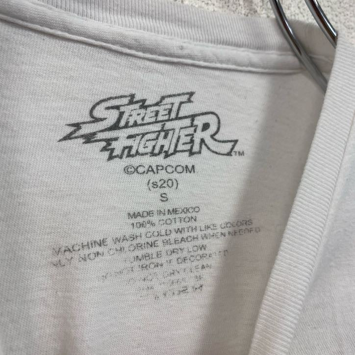 古着 used　STREET FIGHTER Ⅱ　ストリートファイター　半袖プリントTシャツ　キャラクターデザイン　白　Sサイズ