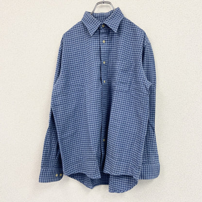 OLD UNIQLO　オールドユニクロ　長袖シャツ　チェック柄　青　ブルー　Mサイズ