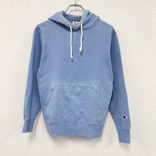 Champion　チャンピオン　スウェットパーカー/フーディー　目無し　刺繍ロゴ　現行　水色　ブルー　Mサイズ