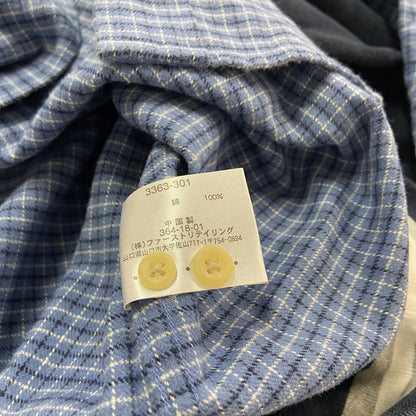 OLD UNIQLO　オールドユニクロ　長袖シャツ　チェック柄　青　ブルー　Mサイズ