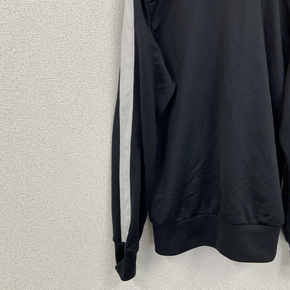 古着 used　NIKE　ナイキ　長袖トラックジャケット　ジャージ　レトロデザイン　刺繍ロゴ　ワンポイント　黒　ブラック