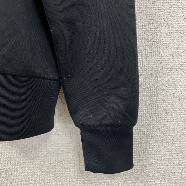 古着 used　NIKE　ナイキ　長袖トラックジャケット　ジャージ　レトロデザイン　刺繍ロゴ　ワンポイント　黒　ブラック