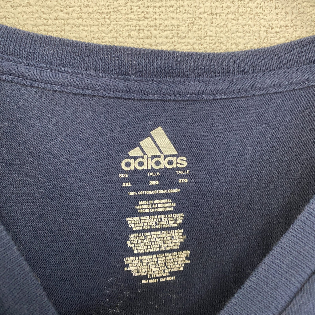 古着 used　adidas　アディダス　エリックゴードン　半袖プリントＴシャツ　NBA　バスケットボール　ネイビー　2XLサイズ