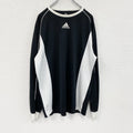 adidas　アディダス　長袖Tシャツ　ロンT　黒　ブラック　Mサイズ