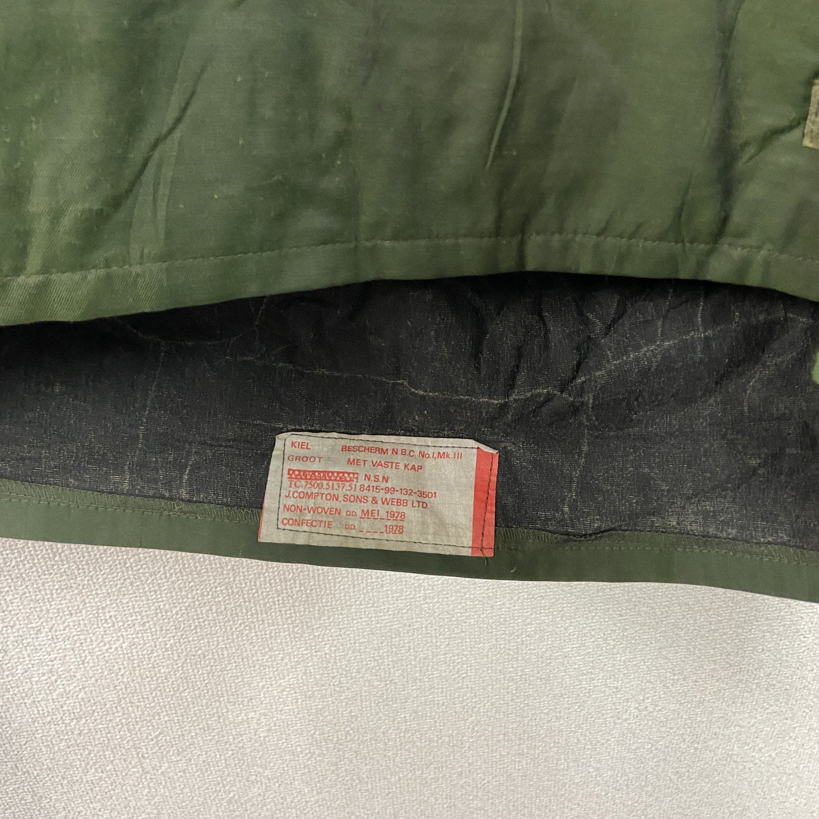 70s　Dutch Military　オランダ軍　M-78　CHEMICAL PROTECTIVE SMOCK PARKA　スモック　アノラックパーカー　ミリタリージャケット　カーキ