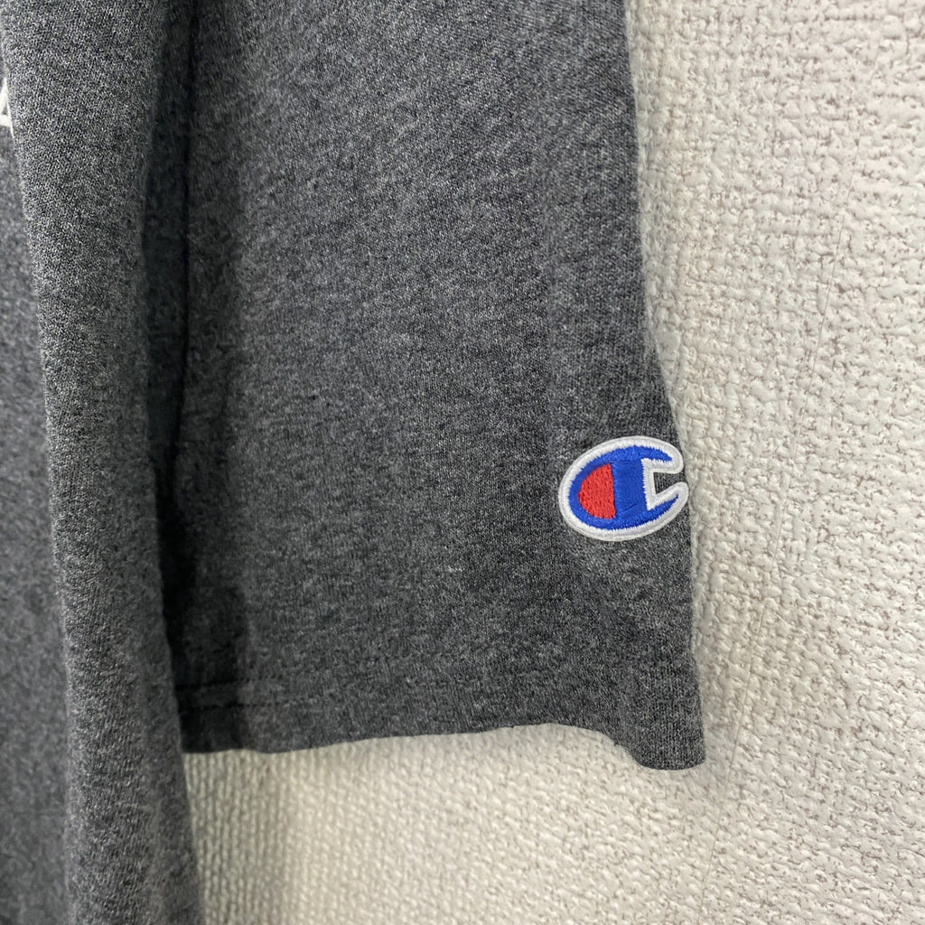 古着 used　Champion　チャンピオン　USAA　半袖アドバタイジングＴシャツ　企業系　霜降りグレー　杢グレー　Lサイズ