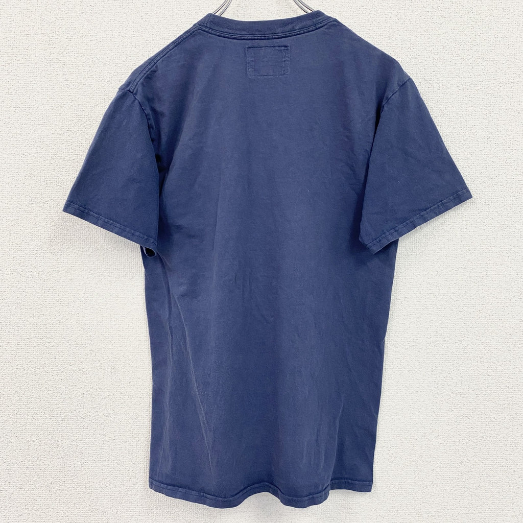 古着 used　Lambretta　半袖レーシングデザインプリントTシャツ　イギリス　クルーネック　ネイビー　Sサイズ