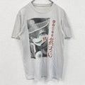 古着 used　自縛少年花子くん　半袖マンガプリントTシャツ　キャラクターグラフィックデザイン　クルーネック　ライトグレー