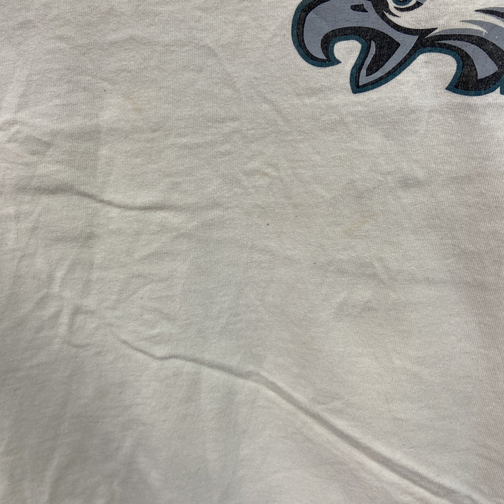 古着 used　ギルダン　半袖プリントTシャツ　NFL　バドライト　クルーネック　レトロデザイン　白　ホワイト　XLサイズ