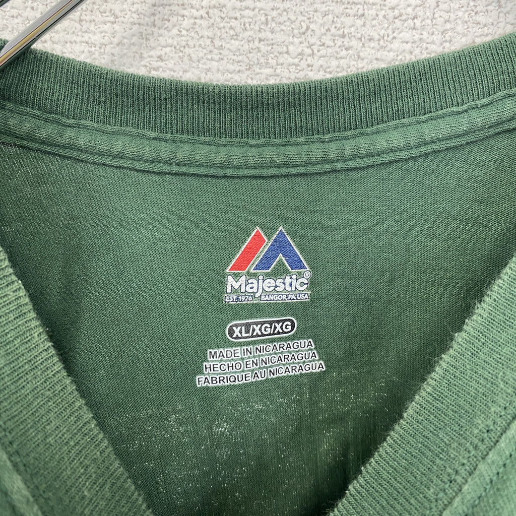 古着 used　Majestic　マジェスティック　グリーンベイパッカーズ　半袖プリントＴシャツ　NFL　グリーン　XLサイズ