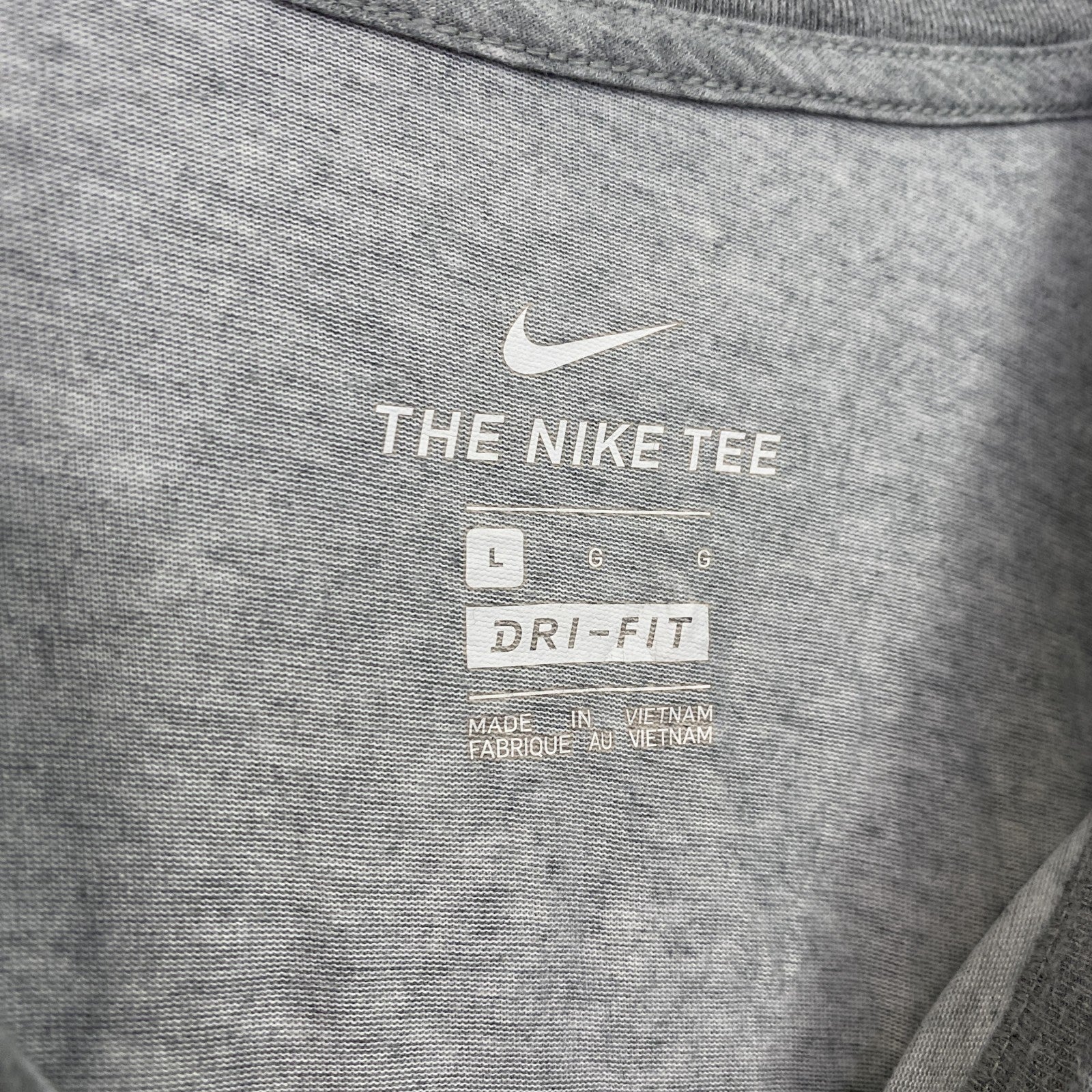 古着 used　NIKE　ナイキ　半袖クルーネックプリントＴシャツ　バスケットボール　スポーツ　グレー　Lサイズ
